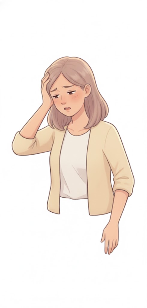 困っている飼い主のイラスト